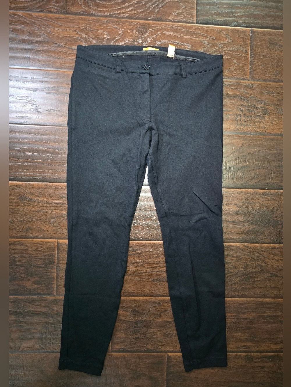 Joe Fresh Womens Black Stretchy Straight Leg Pants Size 12